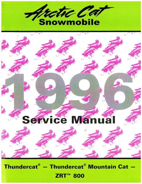 1996 arctic cat thundercat mountain cat zrt 800 snowmobiles repair manual. - The manual of clinical perfusion second edition update.