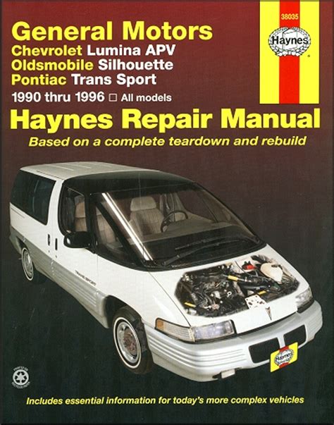 1996 chevrolet lumina pontiac trans sport oldsmobile silhouette service manual 2 volumes. - Ejemplos de manual de usuario para un software.