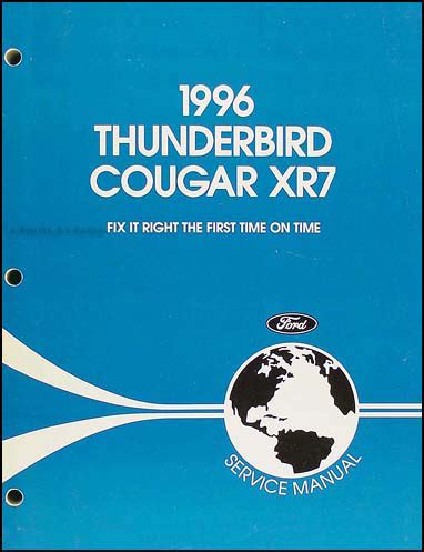 1996 ford thunderbird mercury cougar xr7 reparaturanleitung original. - Lab manual in biochemistry immunology and biotechnology.
