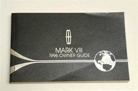 1996 lincoln mark viii original owners manual. - La fisica aventura del pensamiento (ediciones varias).