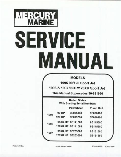 1996 mercury sport jet service manual. - Como las secas can as del camino.