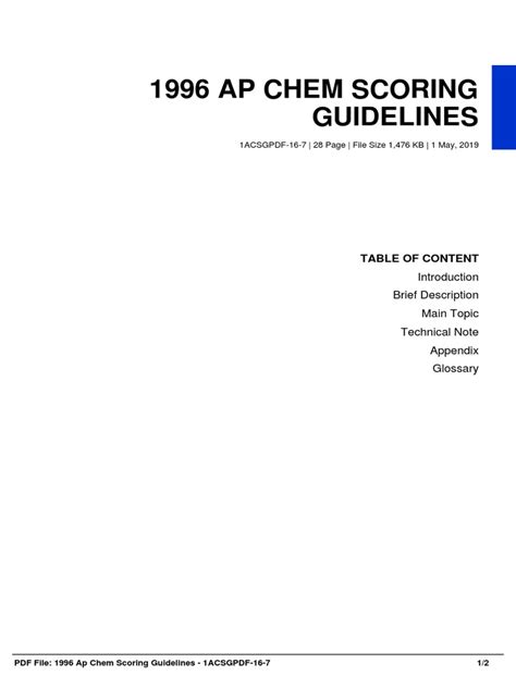 Read 1996 Ap Chem Scoring Guidelines 
