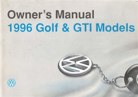Read 1996 Volkswagen Golf Owners Manual 