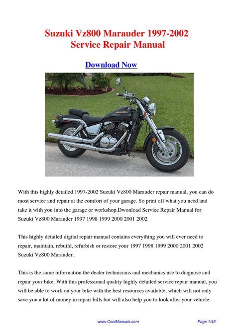 1997 2002 suzuki vz800 marauder service repair manual download. - Guide to anatomy and physiology lab rust.