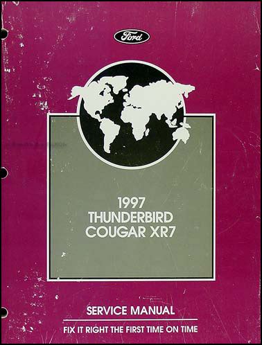 1997 ford thunderbird mercury cougar xr7 service manual. - Experiências inovadoras e a tecnologia educacional.