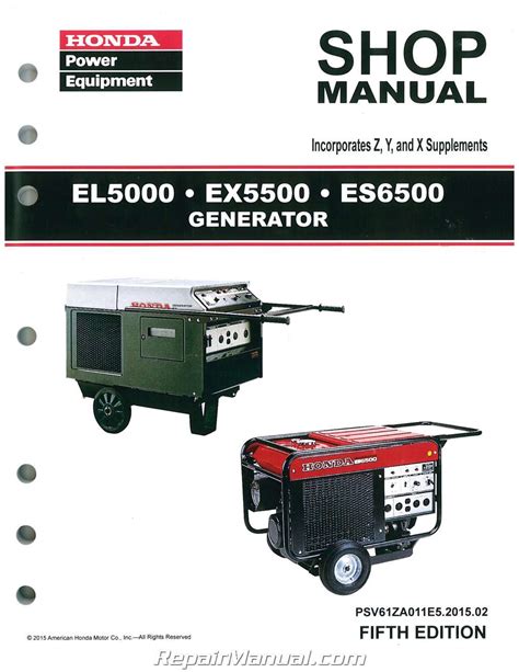 1997 honda ex5500 es6500 generator service repair shop manual supplement used. - Cbse guida scientifica per la matematica di classe 9.