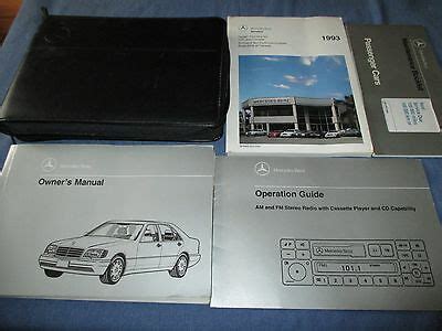 1997 mercedes benz s class s320 s420 s500 s 500 owners manual set kit w case oem. - Bridgeport 1hp milling machine operators and parts list manual.