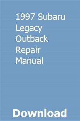 Read 1997 Subaru Legacy Outback Service Manual 