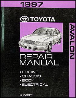 Download 1997 Toyota Avalon Service Manual File Type Pdf 