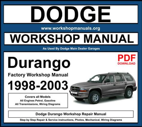 1998 1999 dodge durango workshop service manual. - Beatus vir et re et nomine homobonus.
