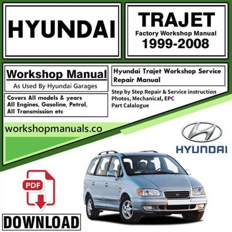 1998 2001 hyundai trajet service shop manual download. - Poder personal a traves de la conciencia.