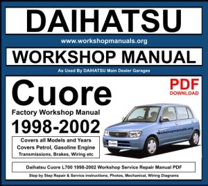 1998 2002 daihatsu cuore workshop repair service manual. - Manuale di riparazione haynes chrysler voyager.