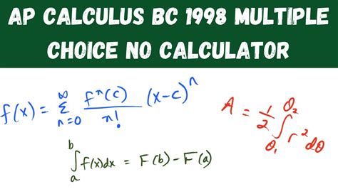 1998 Ap Calculus Bc Multiple Choice Answers