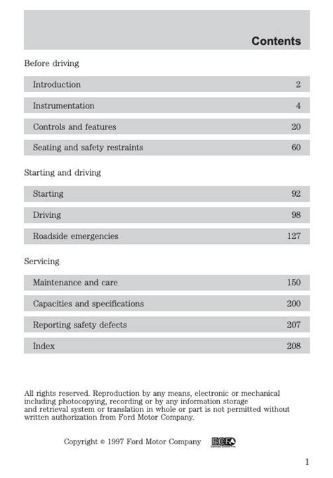 1998 Ford Expedition User Manual