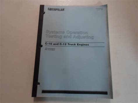 1998 caterpillar c10 c12 truck engine system ops testing manual water damaged. - Corporate managers security handbook by williams anthony r 2012 paperback.