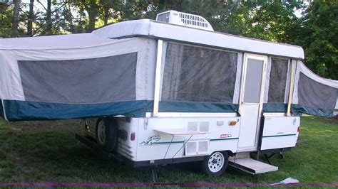 1998 coleman santa fe pop up camper. 1997 Coleman DESTINY SANTA FE. Coleman pop-up camper sleeps 7 (6 comfortably), 3-way refrigerator, new tires, indoor/outdoor 3 burner stove, furnace, smoke/gas detector, awning with screen room, 10 gal water reservoir, 21'11" open, 14'9" closed, total weight 1545#. Everything works and is sturdy. 