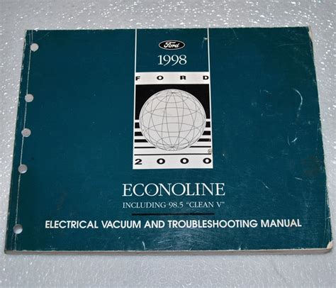 1998 ford econoline van electrical and vacuum troubleshooting manual including 985 clean v. - Datascope expert patient monitor service manual.