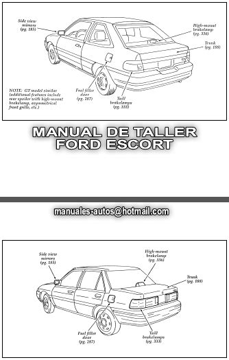 1998 ford escort lx maintenance manual. - Ford workshop manual section 307 01.