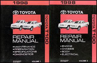 1998 toyota t100 repair shop manual set original. - Kenmore coldspot refrigerator model 106 manual.