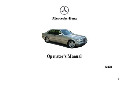 Read Online 1998 S600 Manual Guide 