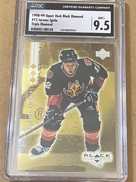 1999 Upper Deck Black Diamond Jarome Iginla #12 Calgary Flames