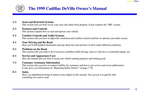 1999 cadillac deville owners manual free. - De la iniciación del juicio sobre cuentas..