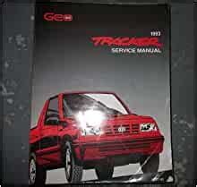 1999 chevrolet chevy geo tracker service manual set oem 2 volume set