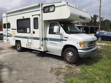 1999 coachmen catalina sport ford e350. 1994 Coachmen Catalina 220RK, Gently used 1994 Coachmen Catalina Sport 220 RK (22 ft.) Class C Motor Home Ford E-350 chassis, 245-hp, 460 cu in (7.5-liter) V-8 (regular gas), 4-speed automatic w/OD Tilt steering wheel Cruise Control AM/FM/CD stereo Mileage 49,191 Motor home features: Rear galley Rear corner bath Center living room Jackknife Sofa Gas/Electric water heater w/DSI Double door ... 