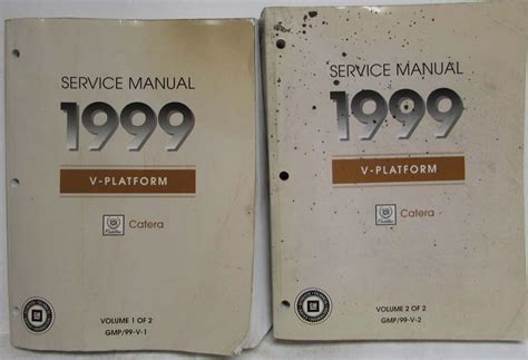 1999 gm cadillac catera service shop repair workshop manual set oem 1999 1999. - Prueba de calificación del cargador frontal.