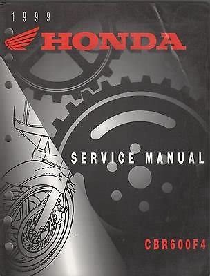 1999 honda motorcycle cbr600f4 service manual nice used. - The singers guide to complete health.