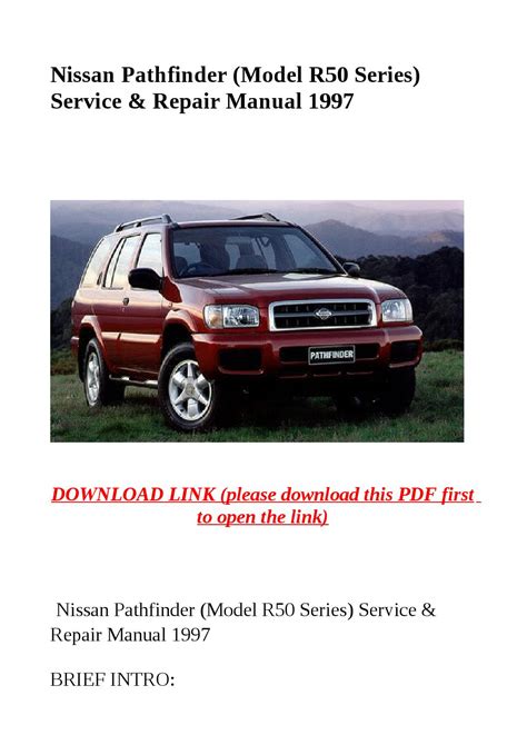 1999 pathfinder r50 service and repair manual. - 2003 polaris sportsman 90 service manual.
