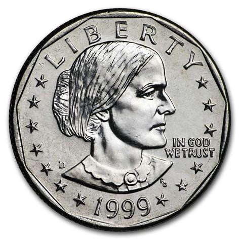 The Susan B. Anthony dollar is a United States dollar coin minted from 1979 to 1981 when production was suspended due to poor public acceptance, and then again in 1999. . Intended as a replacement for the larger Eisenhower dollar, the new smaller one-dollar coin went through testing of several shapes and compositions, but all were opposed by the vending machine industry, a powerful lobby .... 
