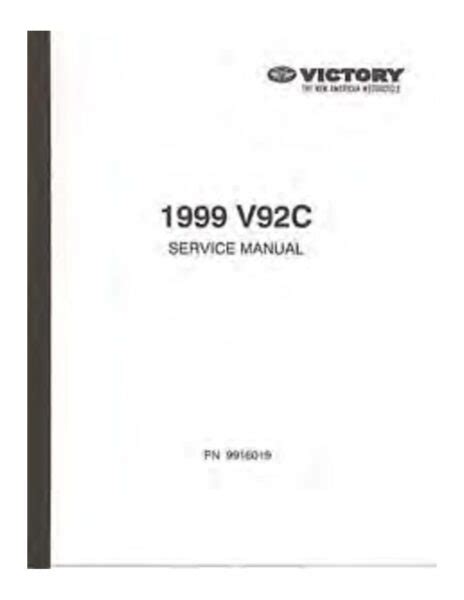 1999 victory v92 fuel service manual. - Guide to certified clinical engineer exam.