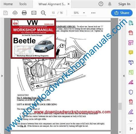 1999 vw beetle workshop manual pdf