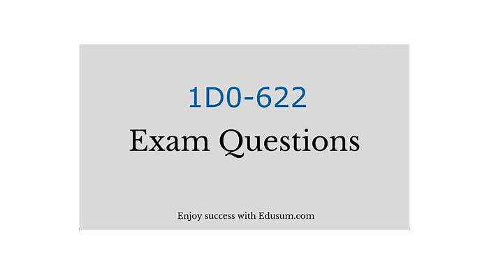 Valid 1D0-622 Exam Papers