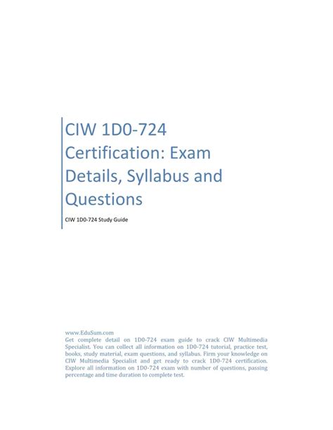 1D0-724 Latest Test Cram