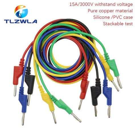 1PCS Dual 4MM Stackable Banana Plug Multimeter Test Leads 1M Cable