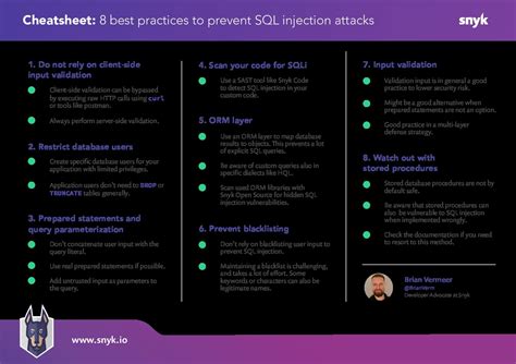 1SQL injection cheat sheet some best practices to prevent SQL