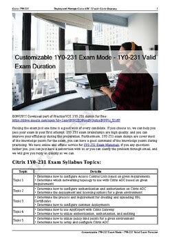 1Y0-205 Valid Exam Review