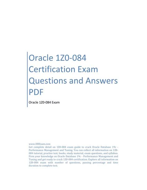 1Z0-084 PDF Testsoftware