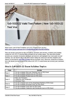 1Z0-1033-21 Tests