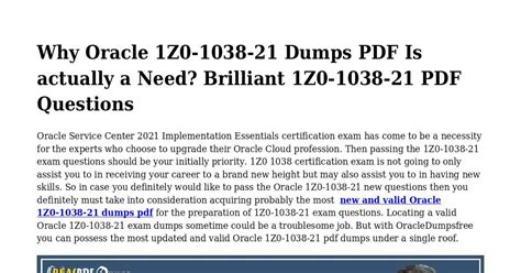 1Z0-1038-21 PDF Testsoftware