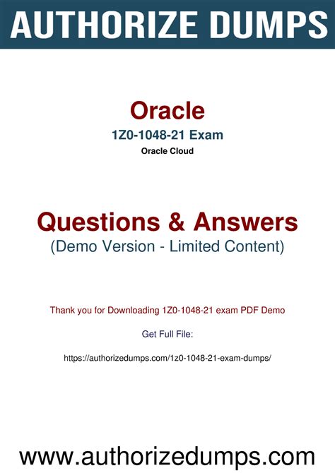 1Z0-1048-21 Testantworten