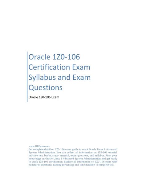 1Z0-106 Exam Fragen