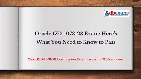 1Z0-1073-23 Exam