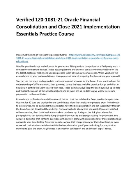 1Z0-1081-21 Detailed Study Plan
