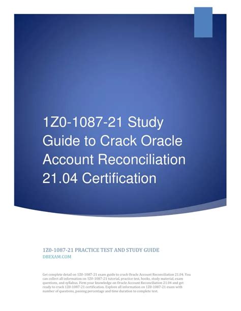 1Z0-1087-21 PDF Testsoftware