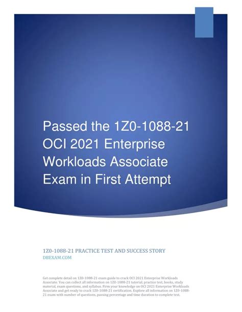 1Z0-1088-21 Certification Exam