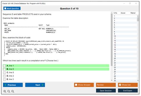 1Z0-149 Exam Fragen