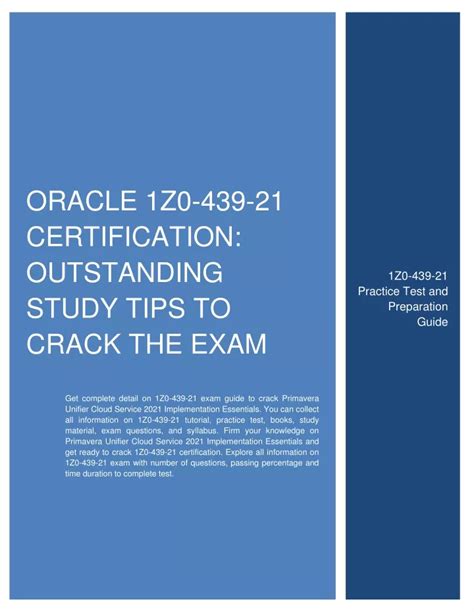 1Z0-439-21 Certification Exam